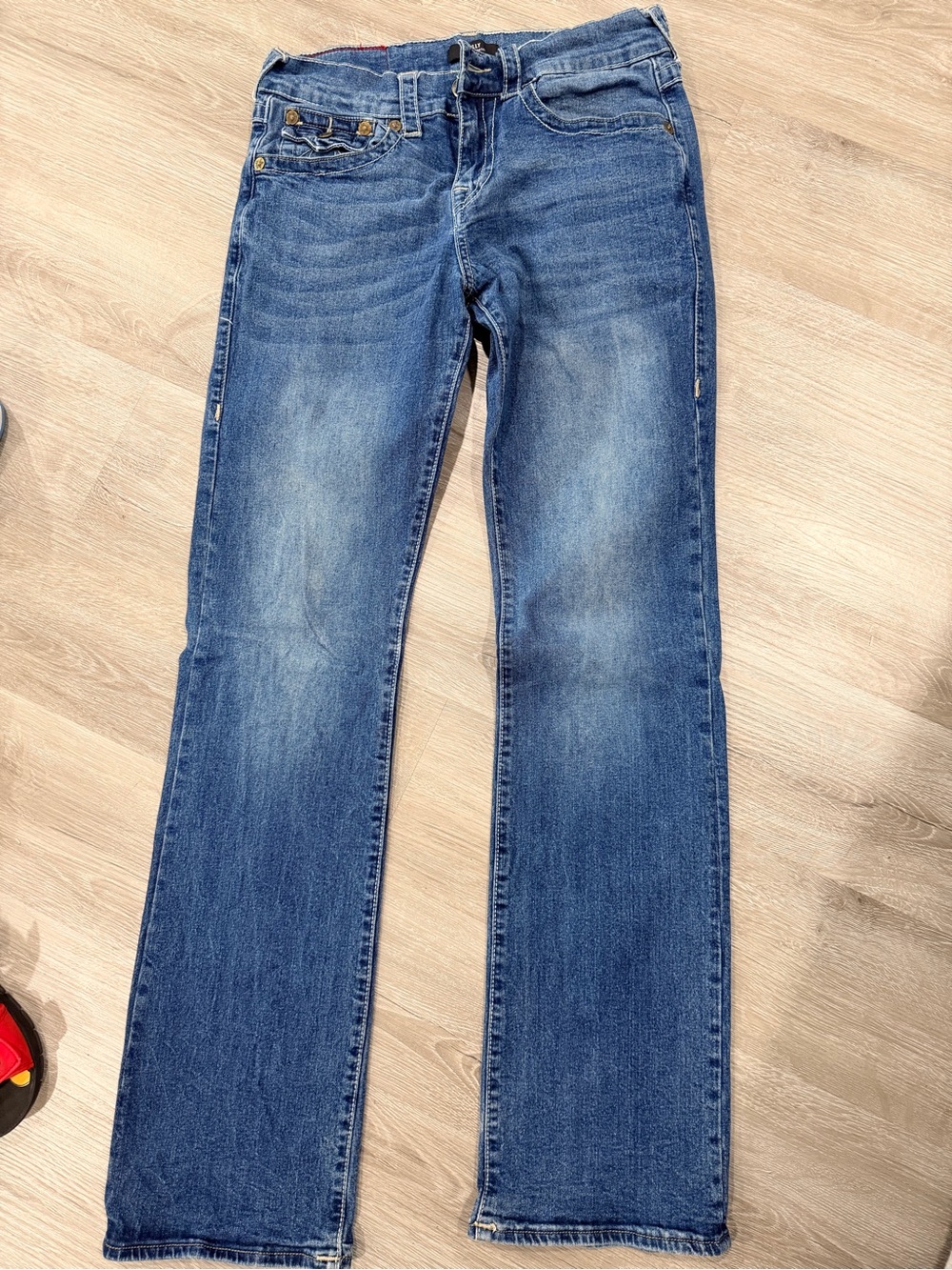 True Religion Men's Relaxed Straight Blue Jeans